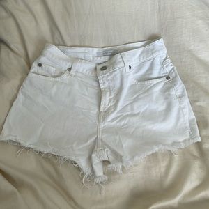 white denim shorts